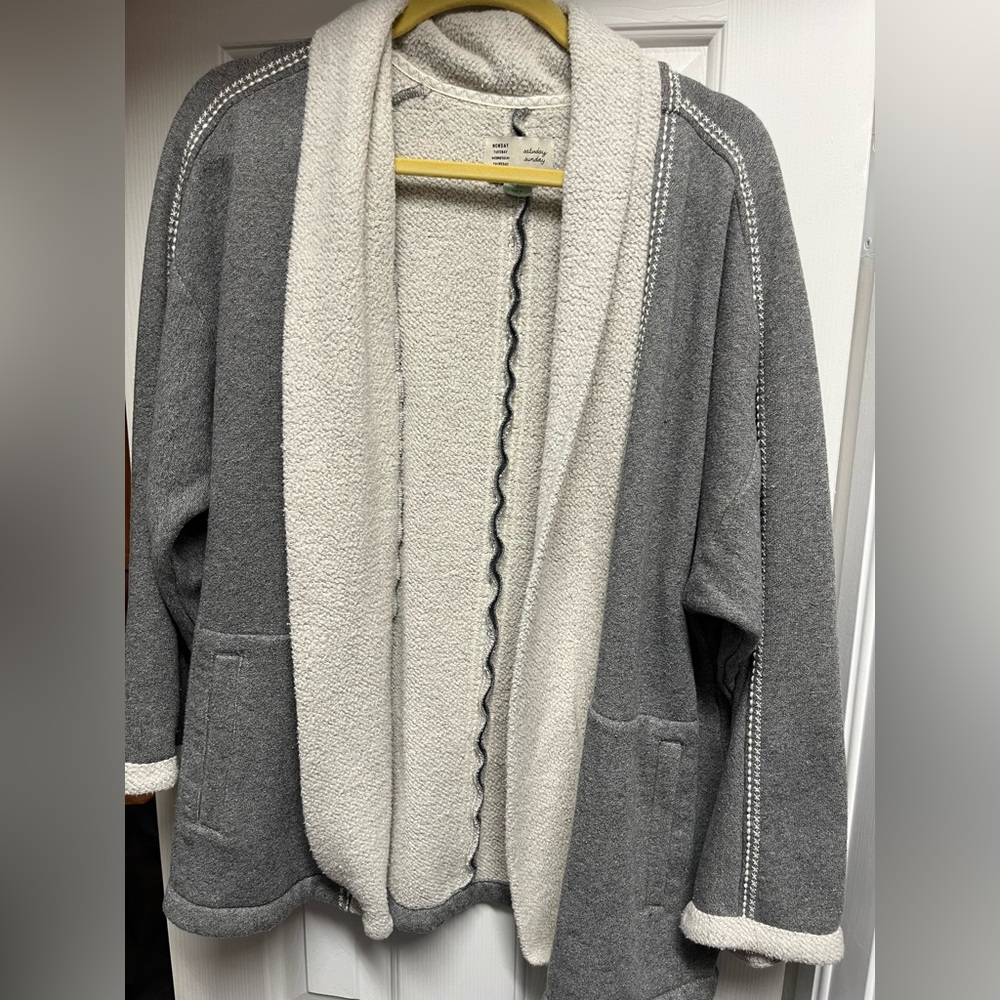 Anthropology Gray cardigan-size medium